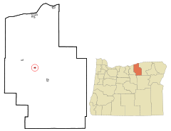 Ubicación en el condado de Morrow en el estado de Oregón Ubicación de Oregón en EE. UU.