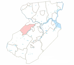 Ubicación en el condado de Middlesex en Nueva JerseyUbicación de Nueva Jersey en EE. UU.