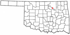 Ubicación en el condado de Pawnee en OklahomaUbicación de Oklahoma en EE. UU.