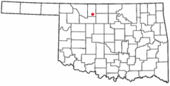 Ubicación en el condado de Alfalfa en OklahomaUbicación de Oklahoma en EE. UU.