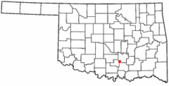 Ubicación en el condado de Murray en OklahomaUbicación de Oklahoma en EE. UU.