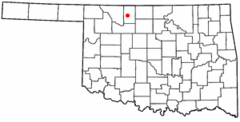 Ubicación en el condado de Alfalfa en OklahomaUbicación de Oklahoma en EE. UU.