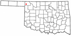 Ubicación en el condado de Harper en OklahomaUbicación de Oklahoma en EE. UU.