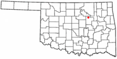 Ubicación en el condado de Creek en OklahomaUbicación de Oklahoma en EE. UU.
