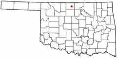 Ubicación en el condado de Grant en OklahomaUbicación de Oklahoma en EE. UU.