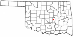 Ubicación en el condado de Seminole en OklahomaUbicación de Oklahoma en EE. UU.