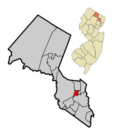 Ubicación en el condado de Passaic en Nueva JerseyUbicación de Nueva Jersey en EE. UU.