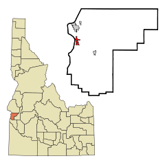 Ubicación en el condado de Payette en Idaho Ubicación de Idaho en EE. UU.