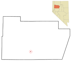 Ubicación en el condado de Pershing en el estado de Nevada Ubicación de Nevada en EE. UU.