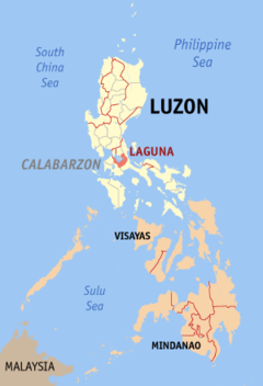 Ubicación de La Laguna (Filipinas)