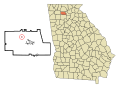 Pickens County Georgia Incorporated and Unincorporated areas Talking Rock Highlighted.svg