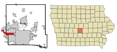 Polk County Iowa Incorporated and Unincorporated areas Clive Highlighted.svg