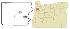 Ubicación en el condado de Polk en el estado de Oregón Ubicación de Oregón en EE. UU.