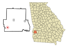 Randolph County Georgia Incorporated and Unincorporated areas Coleman Highlighted.svg
