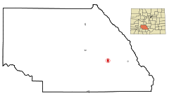 Ubicación en el condado de Saguache en el estado de Colorado Ubicación de Colorado en EE. UU.