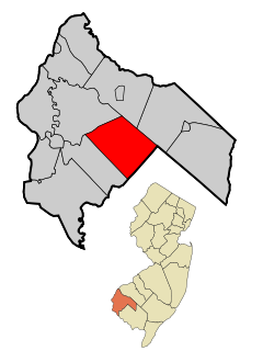 Ubicación en el condado de Salem en Nueva JerseyUbicación de Nueva Jersey en EE. UU.