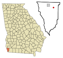 Seminole County Georgia Incorporated and Unincorporated areas Iron City Highlighted.svg