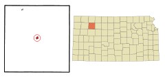 Ubicación en el condado de Sheridan en KansasUbicación de Kansas en EE. UU.
