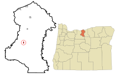 Ubicación en el condado de Sherman en el estado de Oregón Ubicación de Oregón en EE. UU.