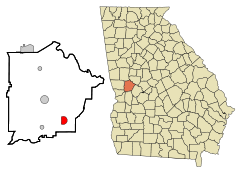 Talbot County Georgia Incorporated and Unincorporated areas Junction City Highlighted.svg