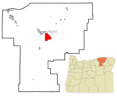 Ubicación en el condado de Umatilla en el estado de Oregón Ubicación de Oregón en EE. UU.