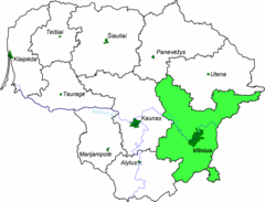 Ubicación de Provincia de Vilna