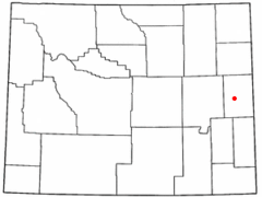 Ubicación en el condado de Niobrara en Wyoming Ubicación de Wyoming en EE. UU.