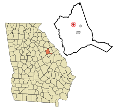 Warren County Georgia Incorporated and Unincorporated areas Norwood Highlighted.svg