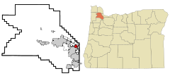 Ubicación en el condado de Washington en el estado de Oregón Ubicación de Oregón en EE. UU.