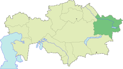 Ubicación de Provincia de Kazajistán Oriental