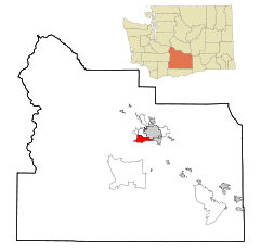 Ubicación en el condado de Yakima en el estado de Washington Ubicación de Washington en EE. UU.