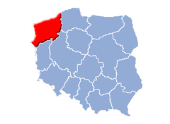 Ubicación de Voivodato de Pomerania Occidental