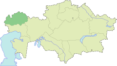 Ubicación de Provincia de Kazajistán Occidental