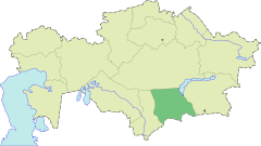 Ubicación de Provincia de Zhambyl