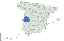 Situación de la provincia de Cáceres