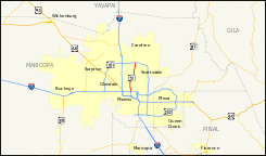 Arizona State Route 51 map.svg