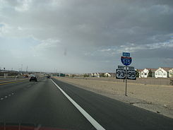 US 93 N and US 95 N at the start of the I-515.JPG