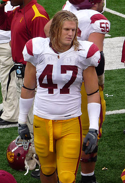 Clay Matthews durante un partido con USC en octubre de 2008.