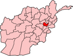 Mapa de la provincia de Kabul