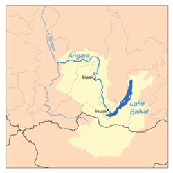 Localización del río Angará
