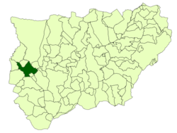 Situación de Arjona con respecto a la provincia de Jaén