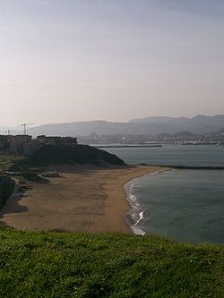 Vista de la playa de Arrigunaga