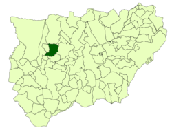 Situación de Bailén con respecto a la provincia de Jaén