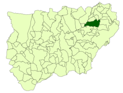 Situación de Beas de Segura con respecto a la provincia de Jaén