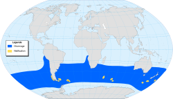 Black-browed Albatross-map-localisation-fr.svg