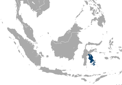 Distribución del macaco crestado de Célebes