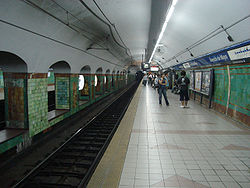 Vista de la estación Avenida de Mayo de la línea C