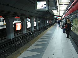 Vista de la estación Callao de la línea B