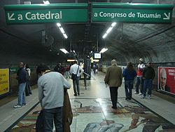 Vista de la estación Plaza Italia de la línea D