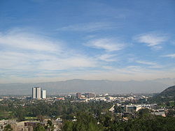 Looking east over Burbank from Universal Studios.